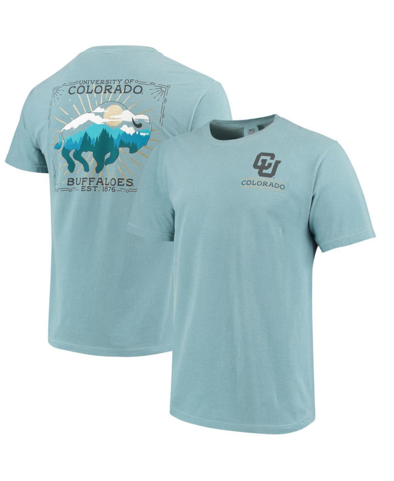 Мужская синяя футболка Colorado Buffaloes State Local Comfort Colours Image One