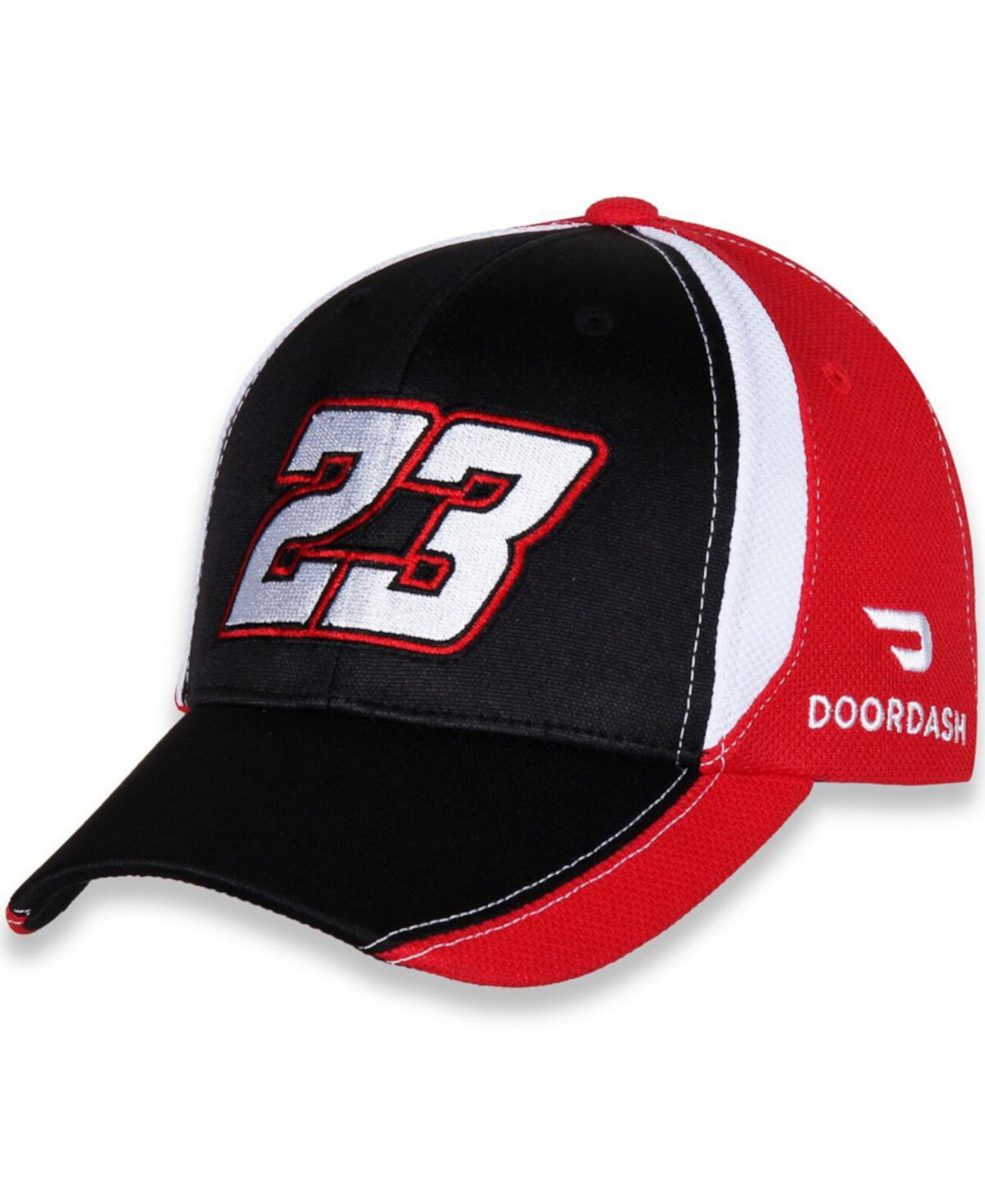 Men's Checkered Flag Black, Red Bubba Wallace DoorDash Number Performance Adjustable Hat Checkered Flag Sports