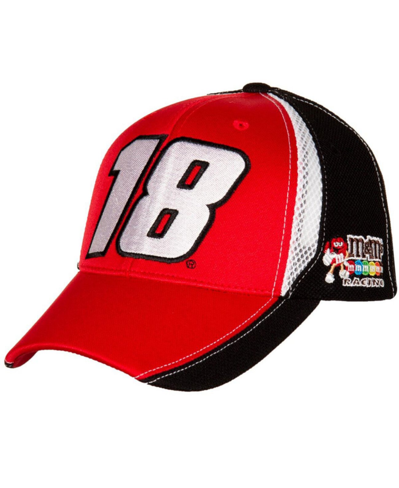 Мужская красно-черная регулируемая кепка Kyle Busch M&Ms Number Performance Joe Gibbs Racing Team Collection