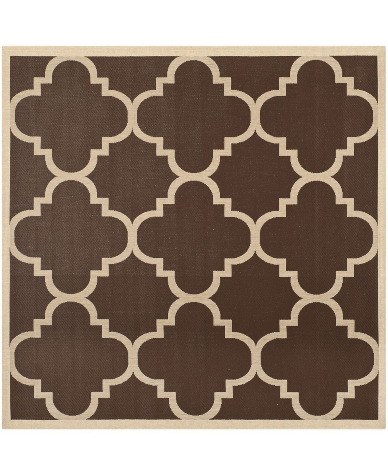 Courtyard CY6243 Темно-коричневый квадратный коврик из сизальского переплетения размером 4 x 4 дюйма для улицы Safavieh