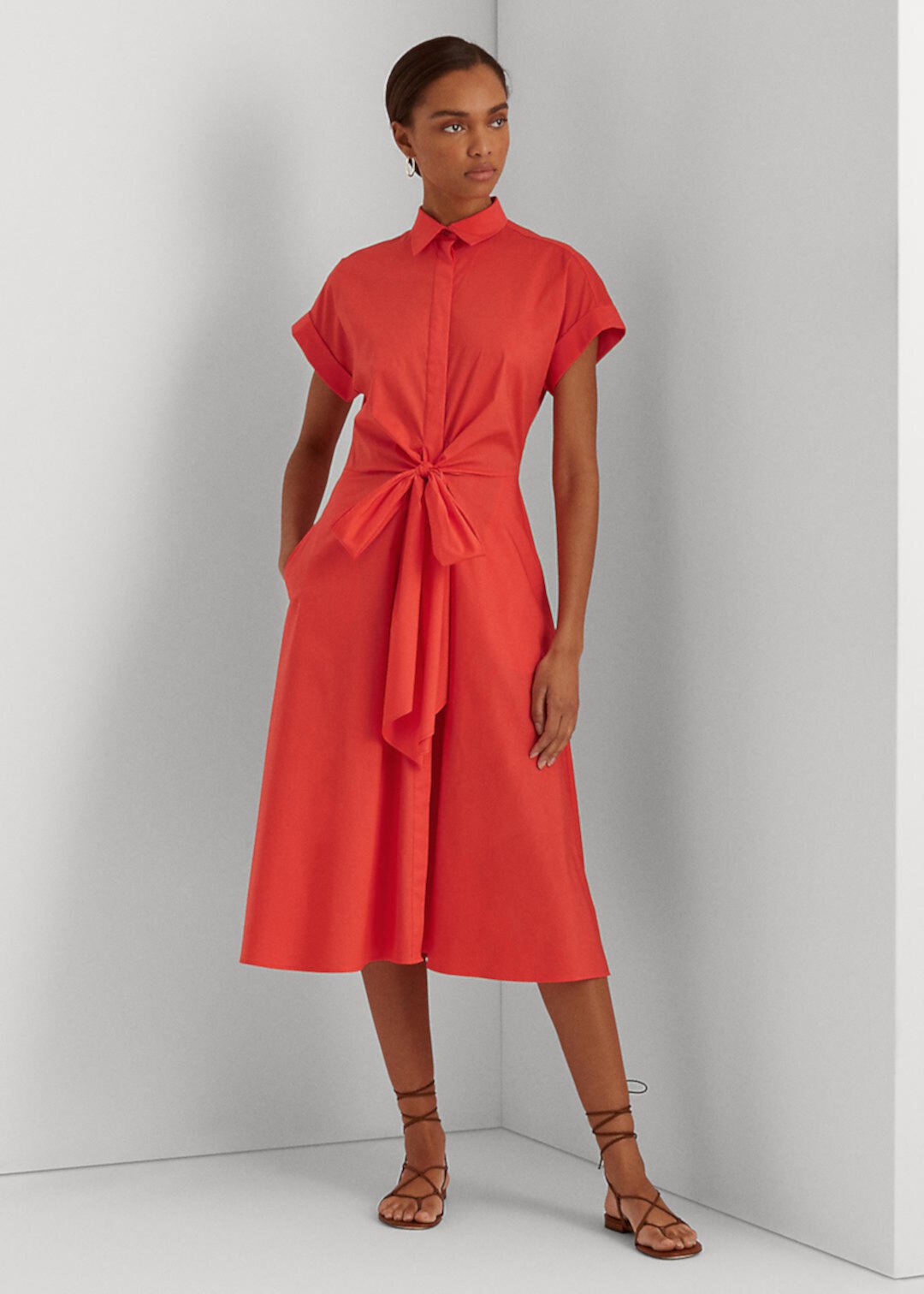 Платье-рубашка из эластичного хлопка Ralph Lauren