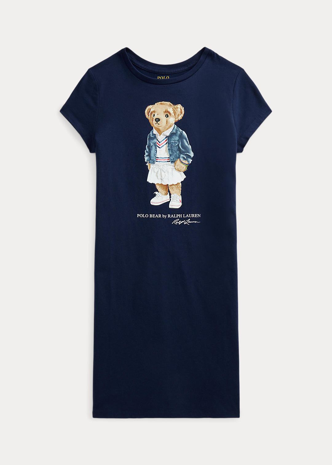 Платье-футболка из хлопкового джерси Polo Bear Ralph Lauren