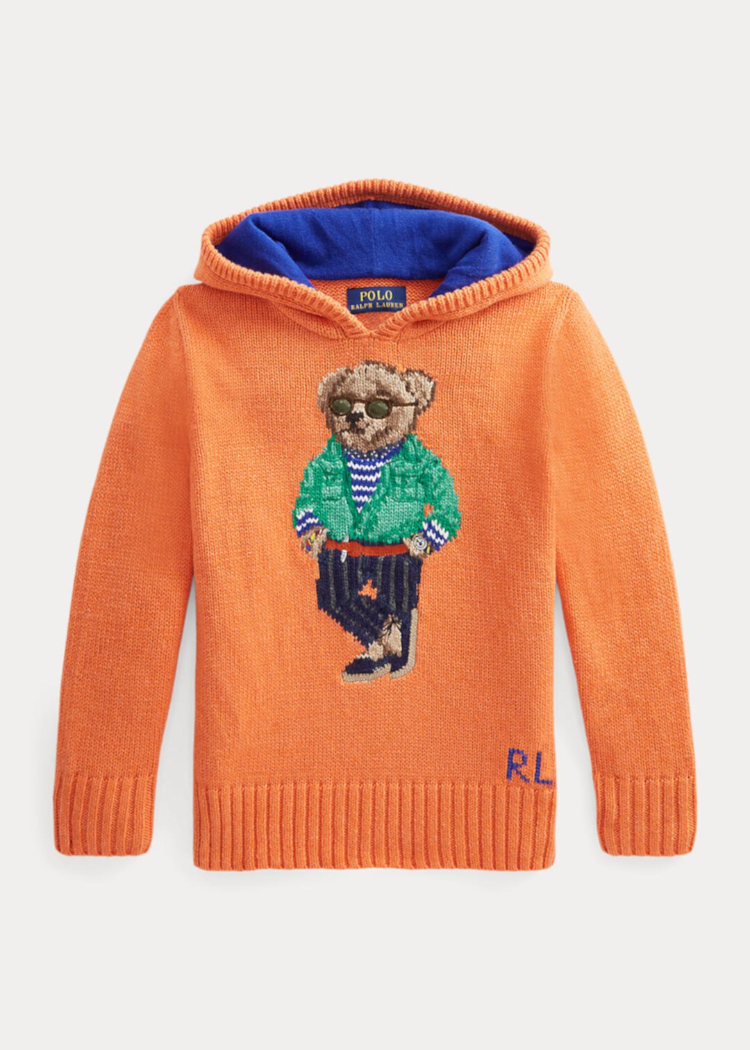 Хлопковый свитер с капюшоном Polo Bear Ralph Lauren
