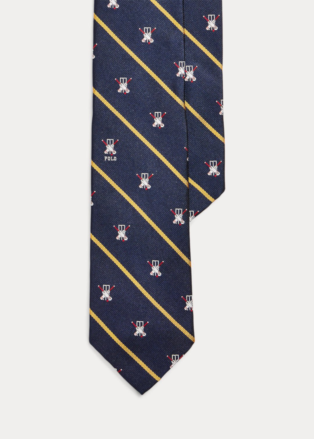 Шелковый узкий клубный галстук Ralph Lauren