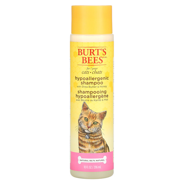 Гипоаллергенный шампунь для кошек с маслом ши и медом, 10 жидких унций (296 мл) BURT'S BEES