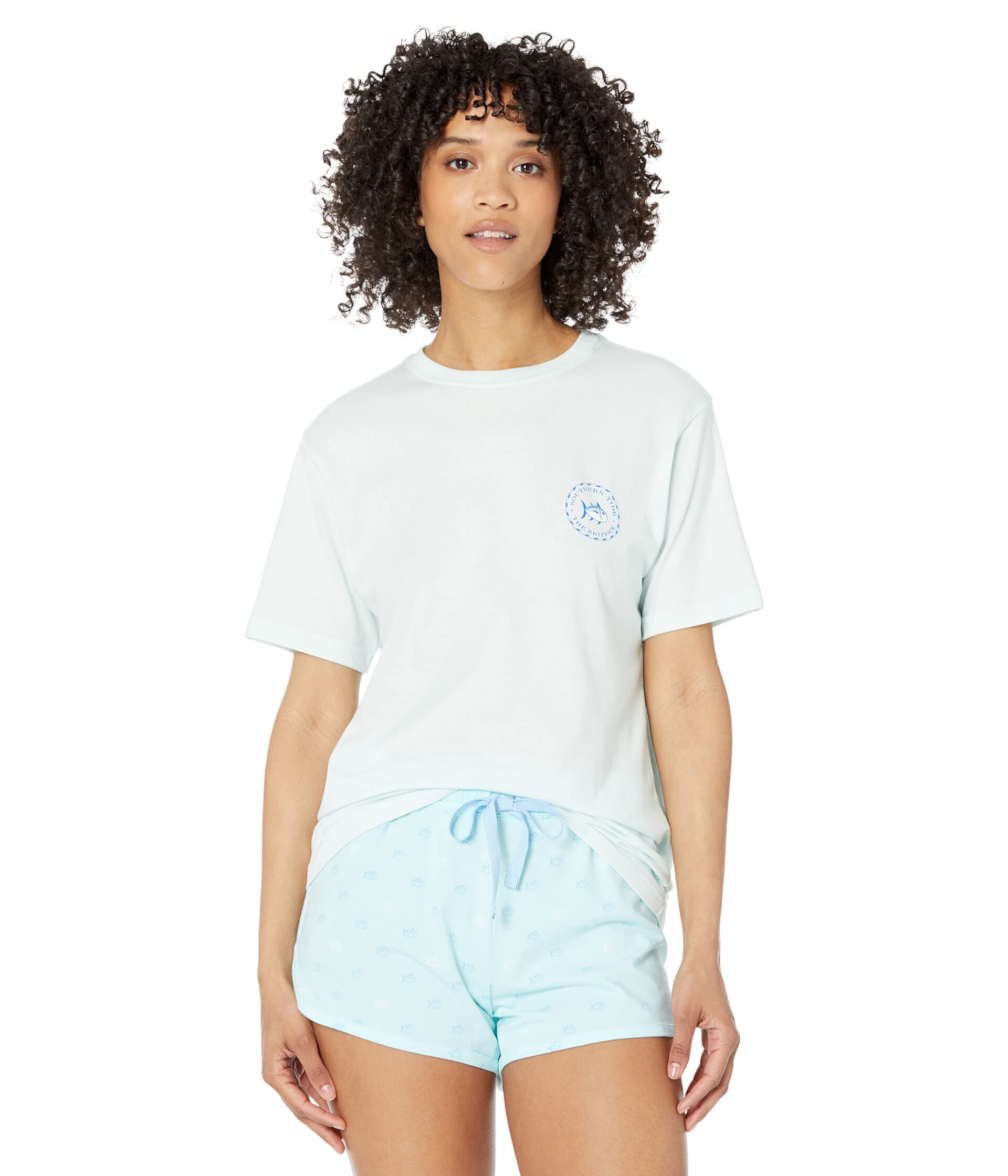 Футболка с короткими рукавами Southern Tide Original Skipjack Medallion, 60% хлопок, 40% полиэстер Southern Tide