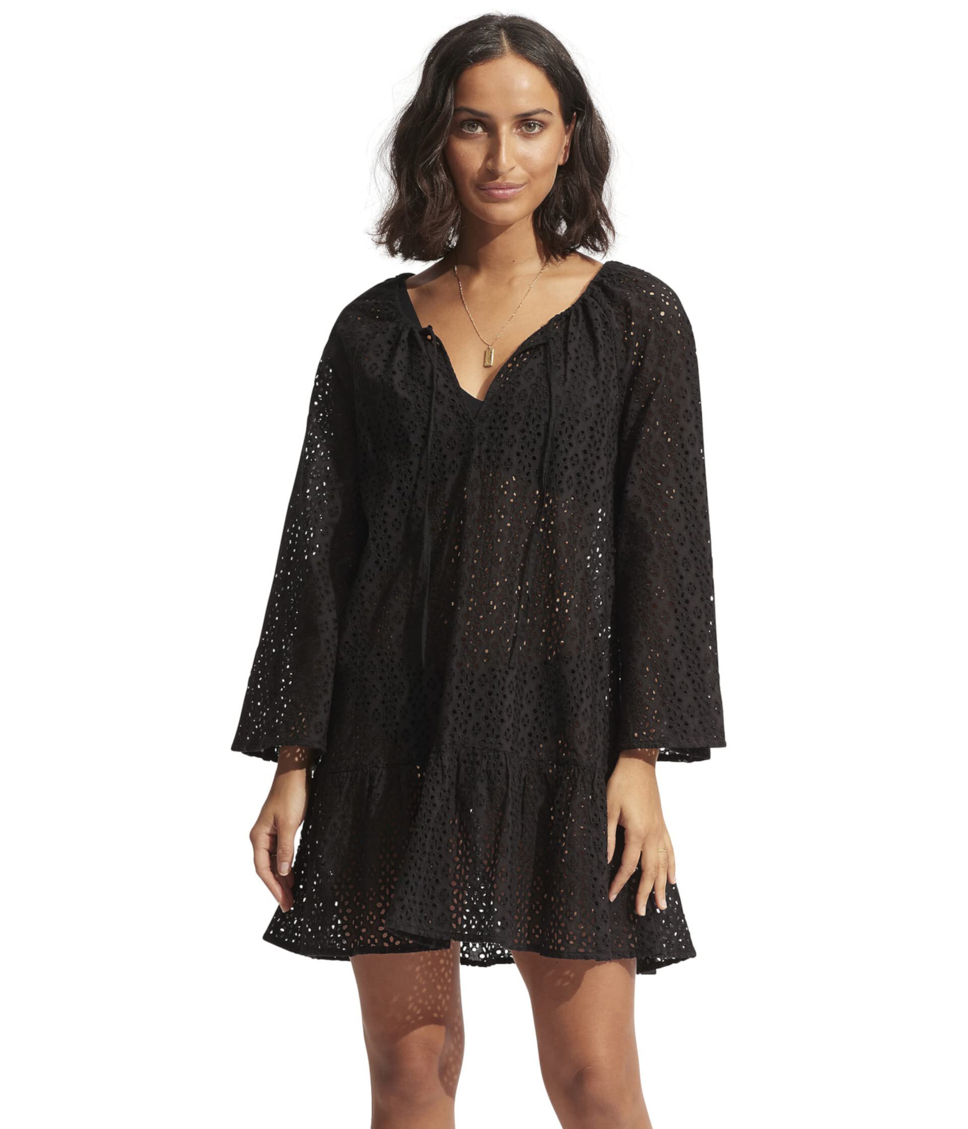 Beach Edit Broderie Anglaise Cover-Up Seafolly