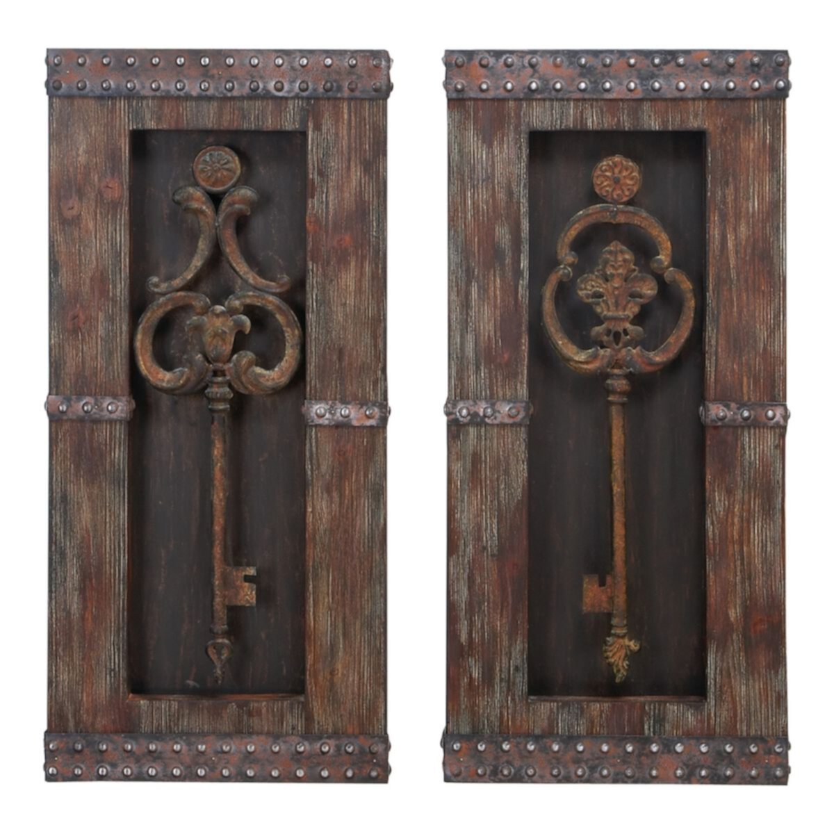 Stella & Eve Rustic Key Wall Decor Набор из 2 предметов Stella & Eve