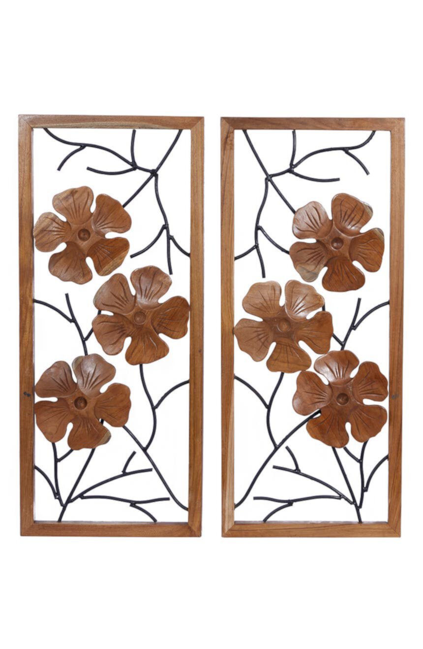 Деревянный цветочный декор для стен - набор из 2 шт. SONOMA SAGE HOME