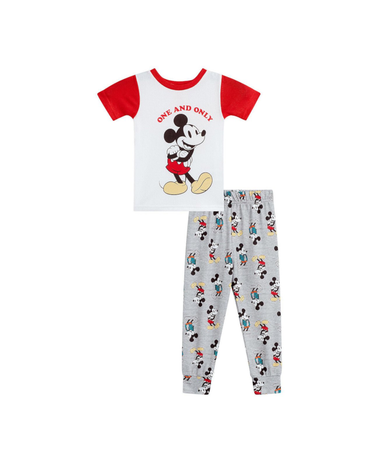 Пижамный комплект с Микки Маусом для малышей для мальчиков, комплект из 2 предметов AME