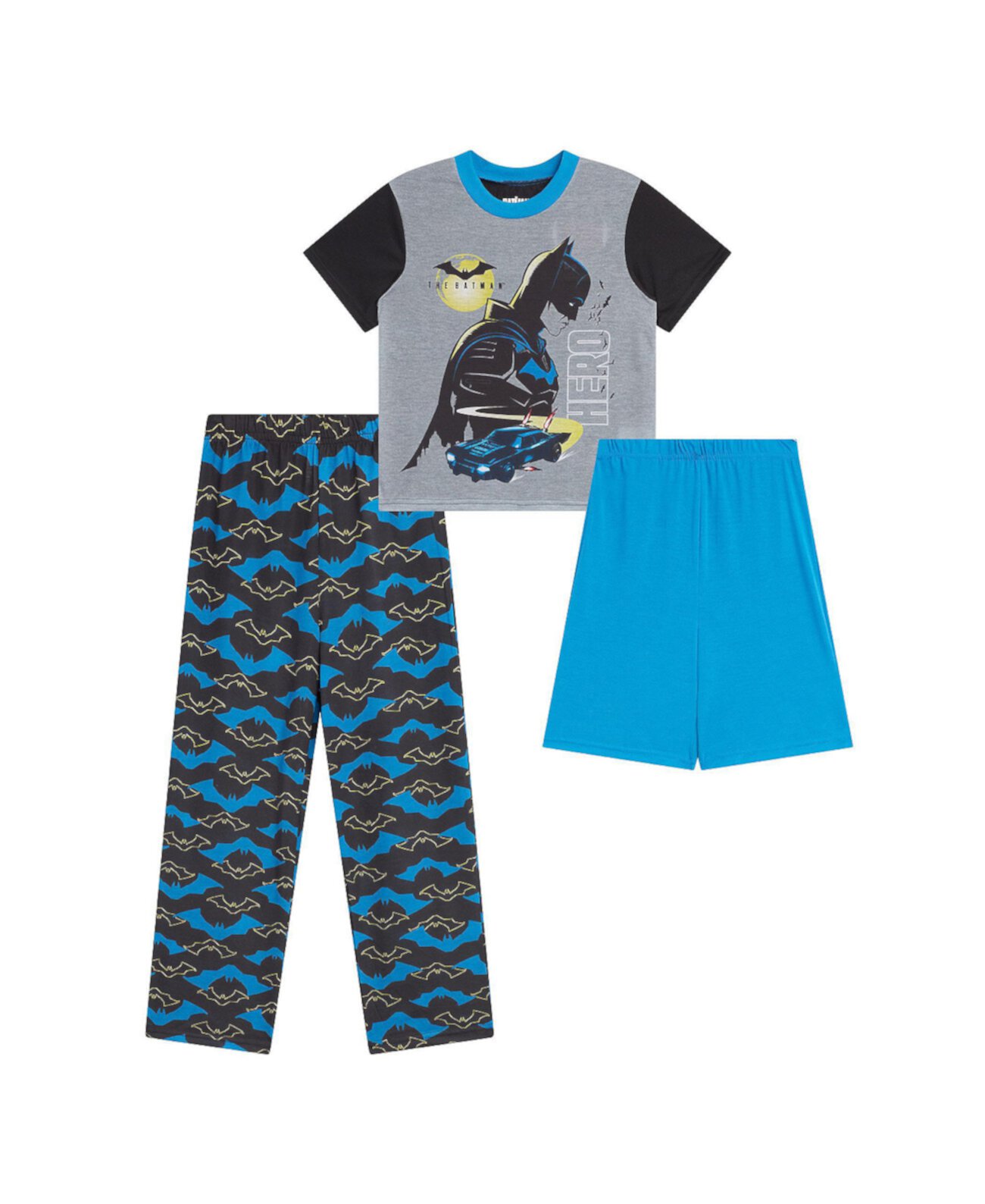 Пижамный комплект Бэтмена для маленьких мальчиков, упаковка из 3 шт. AME