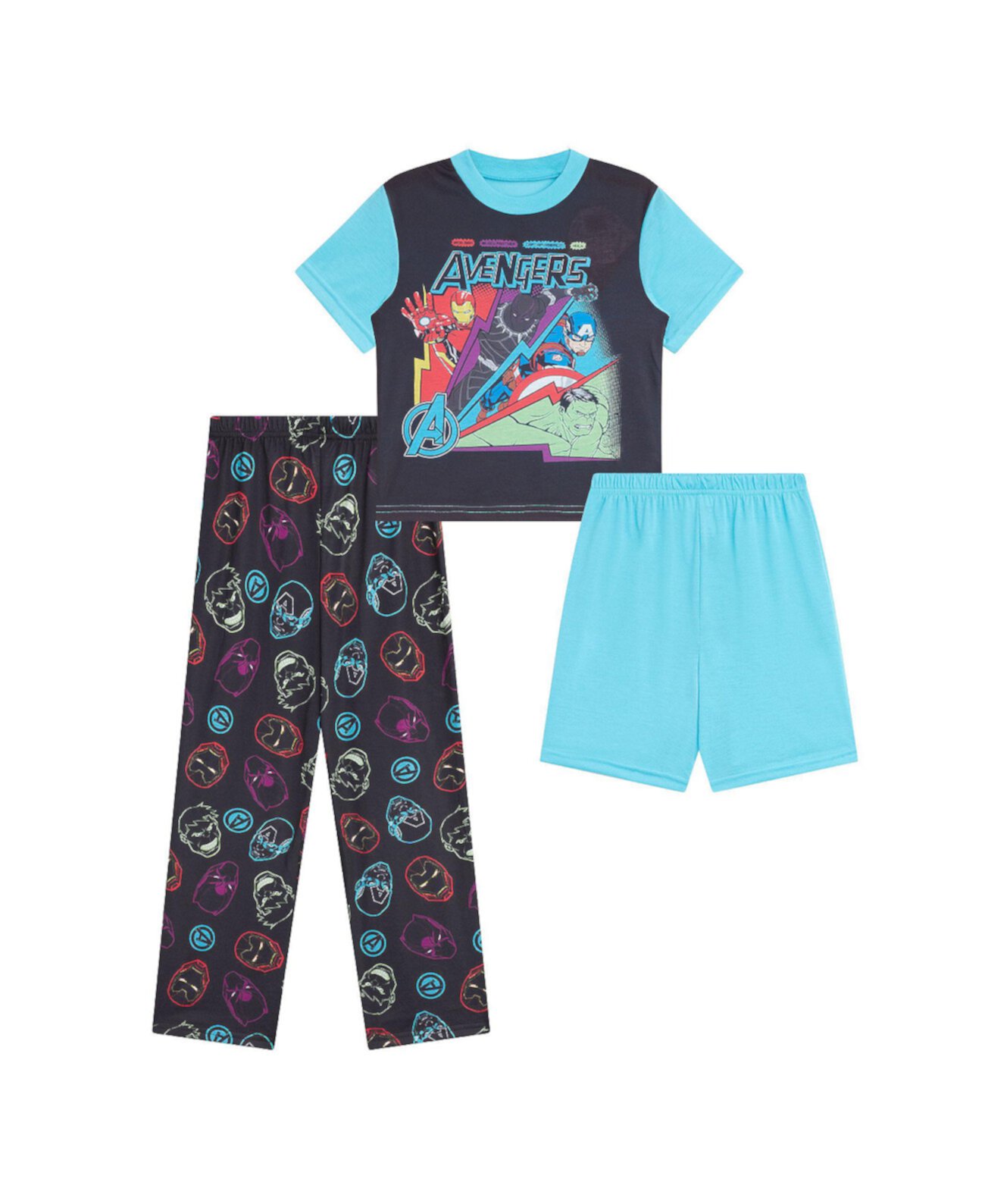 Пижамный комплект Мстителей для маленьких мальчиков, упаковка из 3 шт. AME