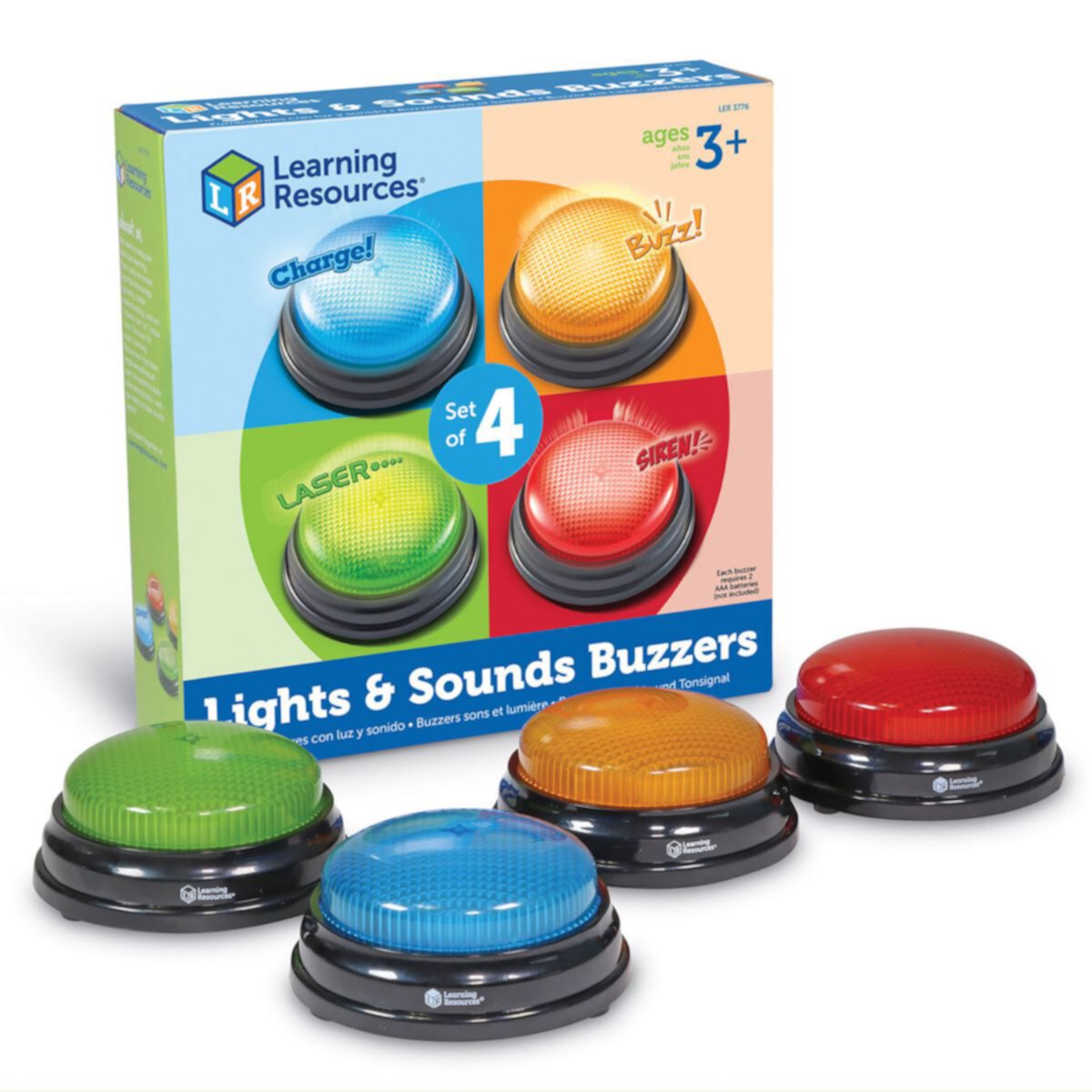 Учебные ресурсы Световые и звуковые сигналы ответа, набор из 4 шт. Learning Resources