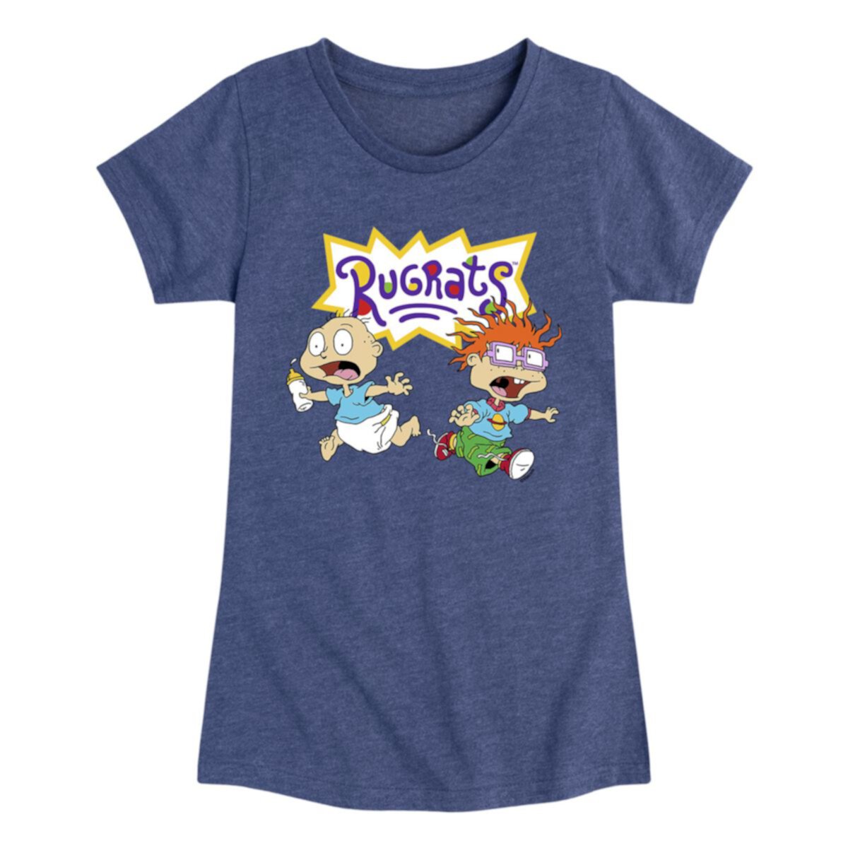 Детская графическая футболка с принтом Rugrats Tommy и Chuckie для девочек 7-16 лет Nickelodeon