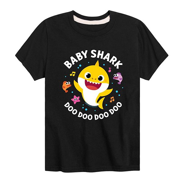 Футболка с короткими рукавами для мальчика Baby Shark Doo Doo с круглым вырезом Baby Shark