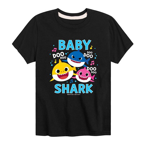 Детская футболка Baby Shark с графическим рисунком Family Doo Doo, короткие рукава, хлопок Baby Shark