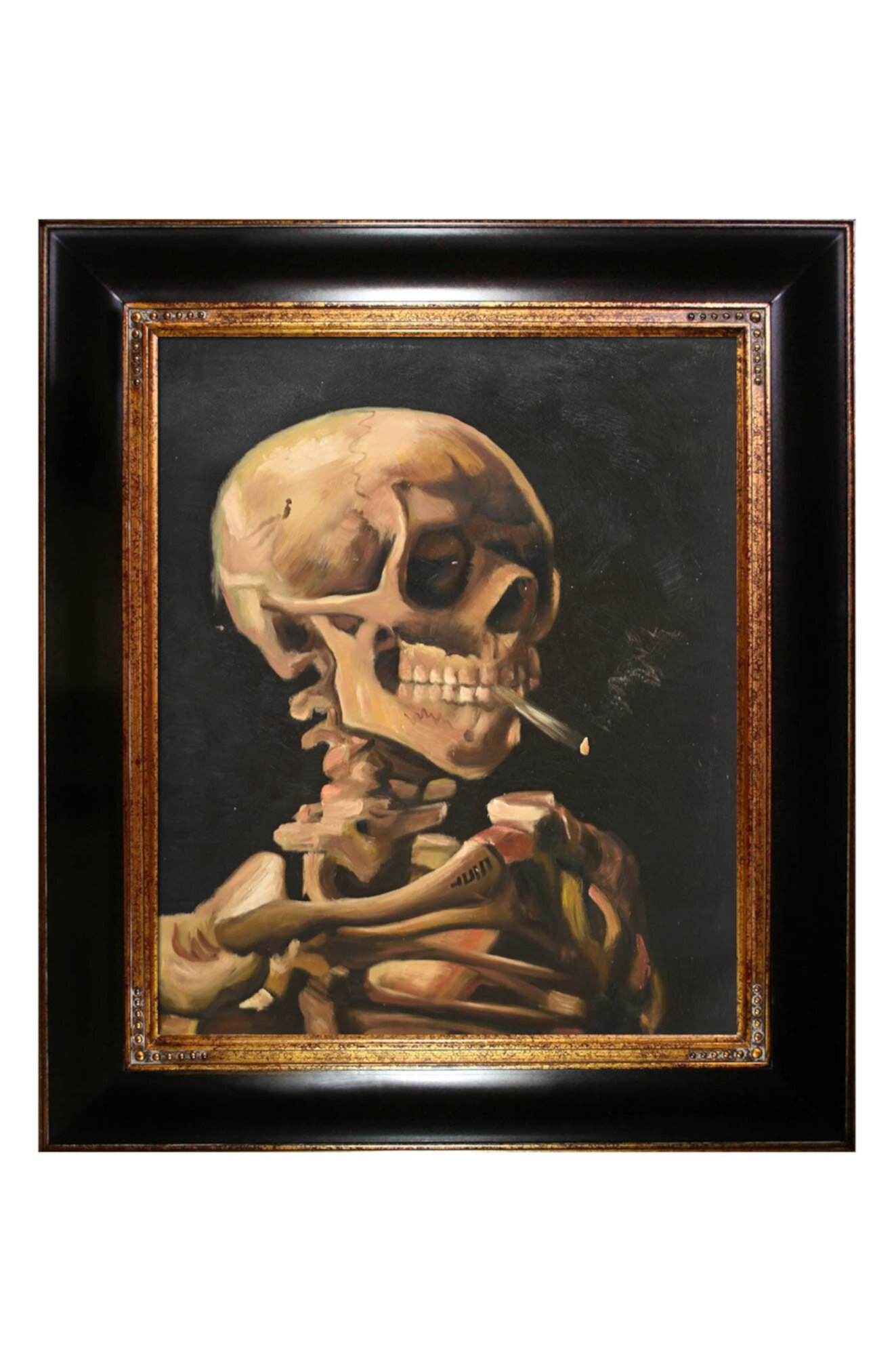 Заказать Настенные картины Череп скелета с горящей сигаретой Ван Гога,  ручная роспись маслом, репродукция стены, 29 x 33 дюйма OVERSTOCK ART, цвет  - многоцветный, по цене 49 460 рублей на маркетплейсе Usmall.ru