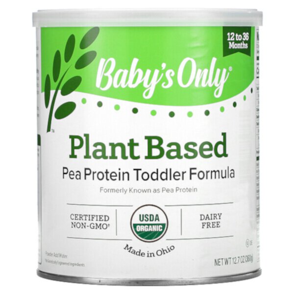 Baby's Only, Растительная смесь горохового протеина для малышей, от 12 до 36 месяцев, 12,7 унций (360 г) Nature's One