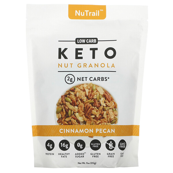 Keto Nut Granola, корица и пекан, 11 унций (312 г) NuTrail