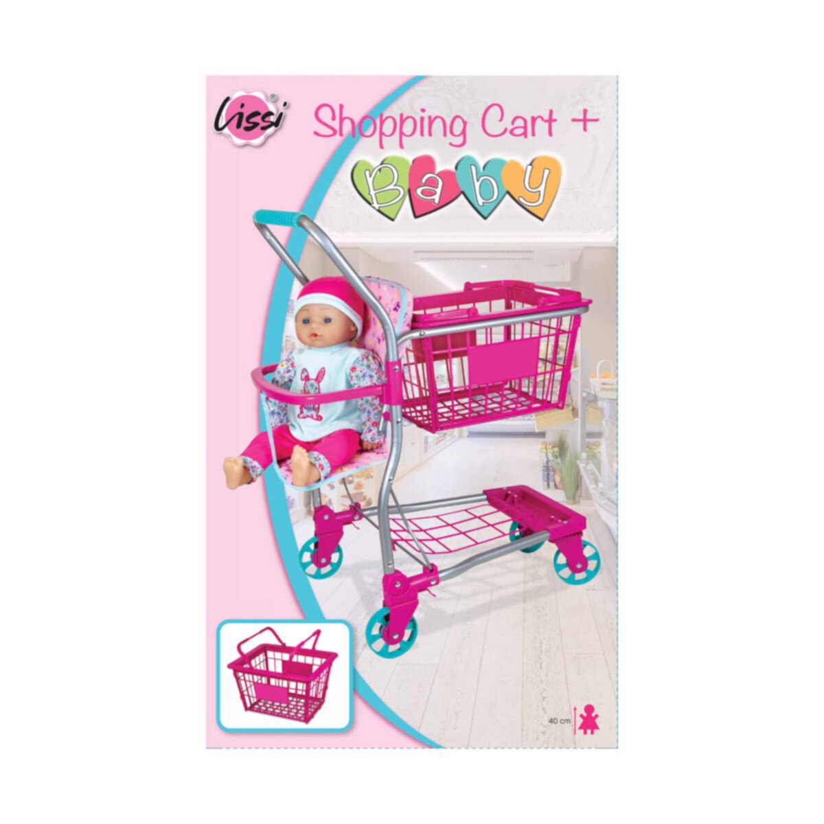 Тележка для покупок Lissi Baby Doll с куклой 16 дюймов Lissi