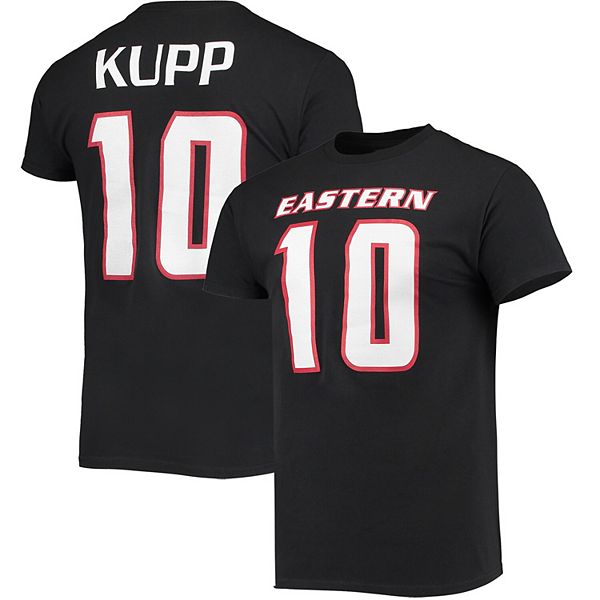 Мужская оригинальная ретро-брендовая футболка Cooper Kupp Black Eastern Washington Eagles Player Original Retro Brand