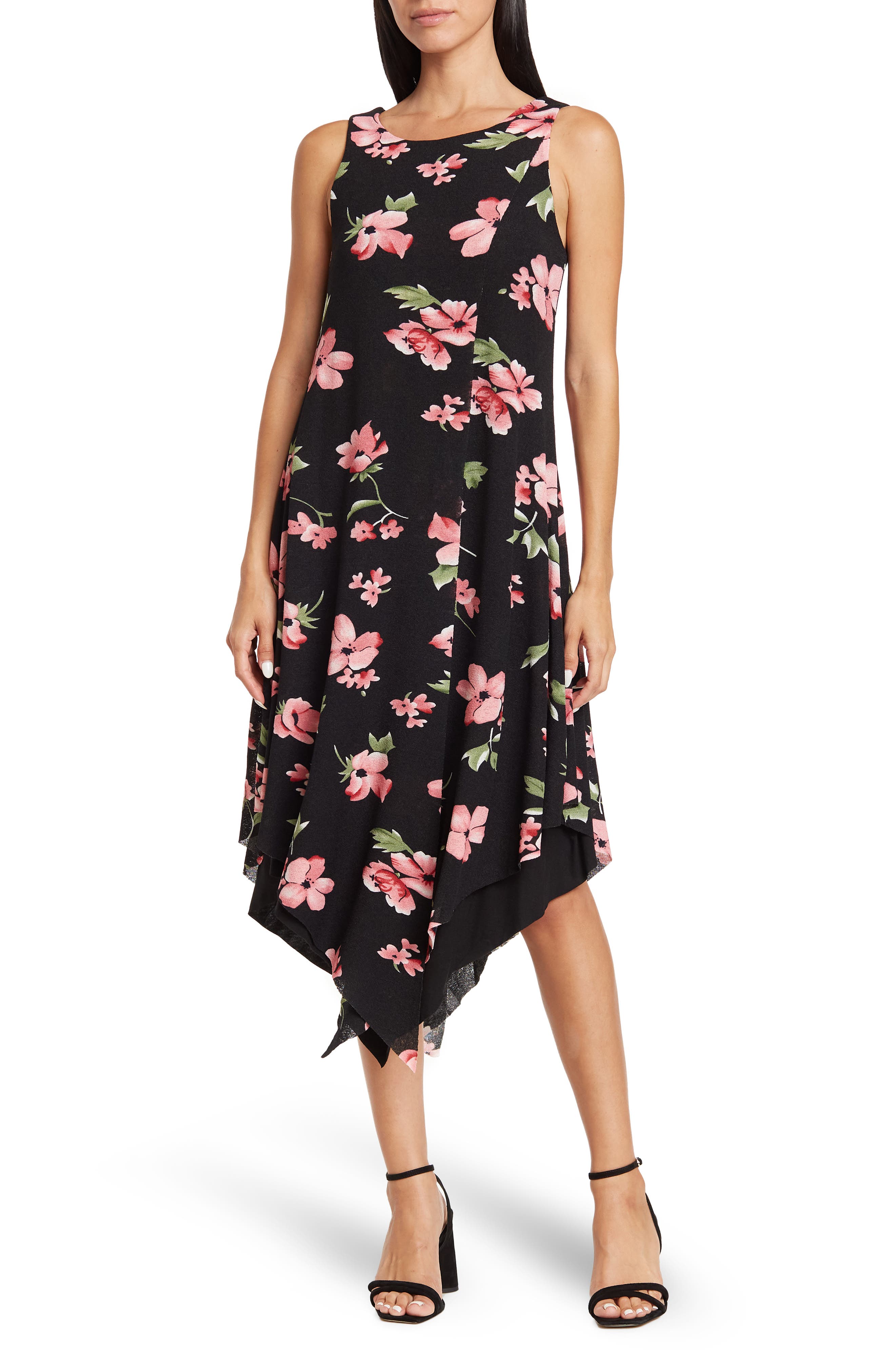 Свободное многослойное сетчатое платье с цветочным принтом Papillon