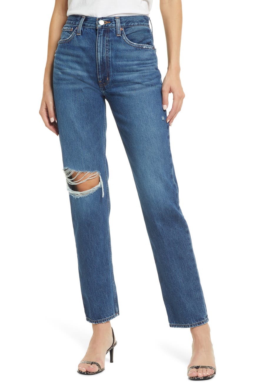 Рваные джинсы с высокой талией Finn ETICA