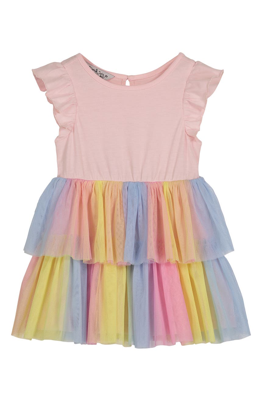 Rainbow Tiered Skirt Dress Pippa & Julie