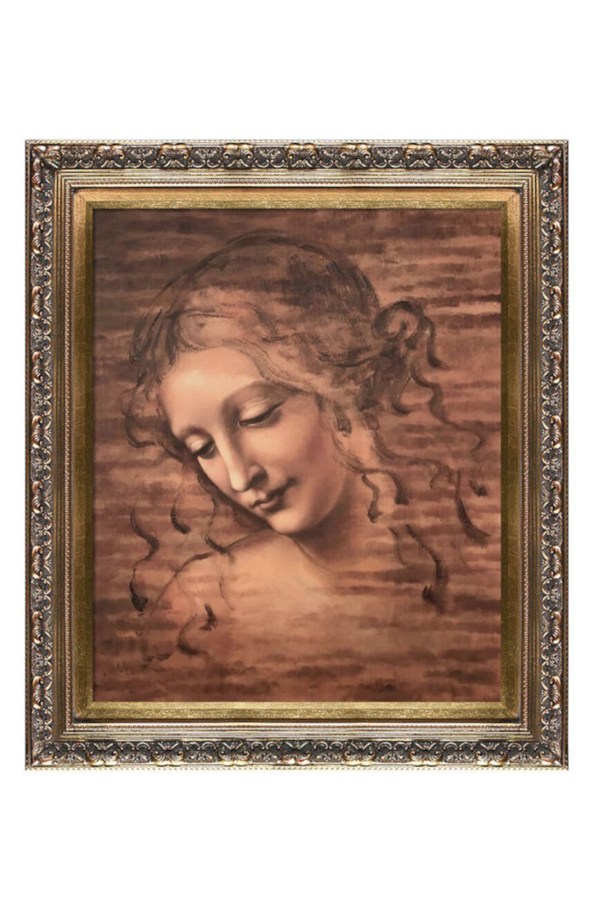 La Scapigliata от Da Vinci, ручная роспись маслом, репродукция настенного искусства, 25,5 x 29,5 дюймов OVERSTOCK ART