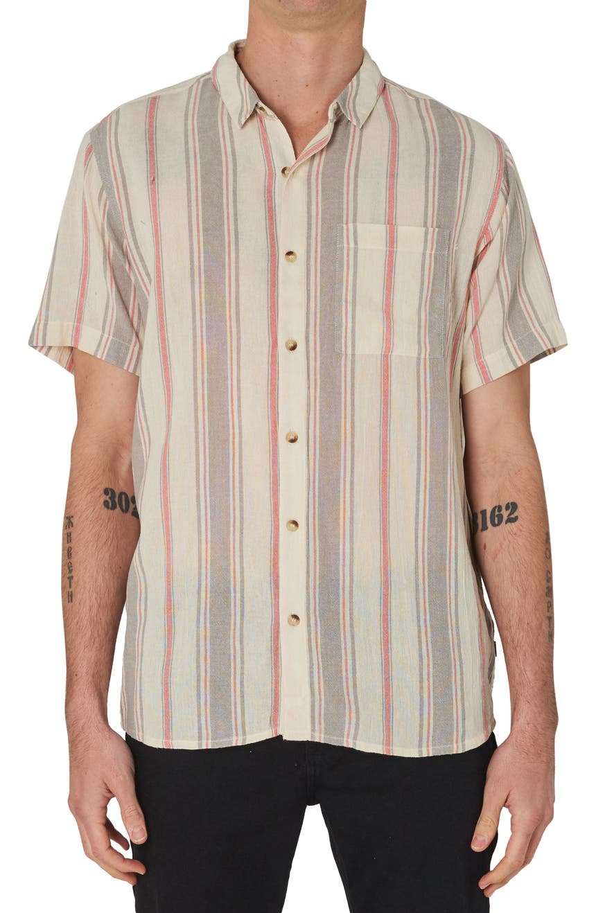 Рубашка с короткими рукавами и пуговицами в полоску ROLLA'S Bon Smoke ROLLAS