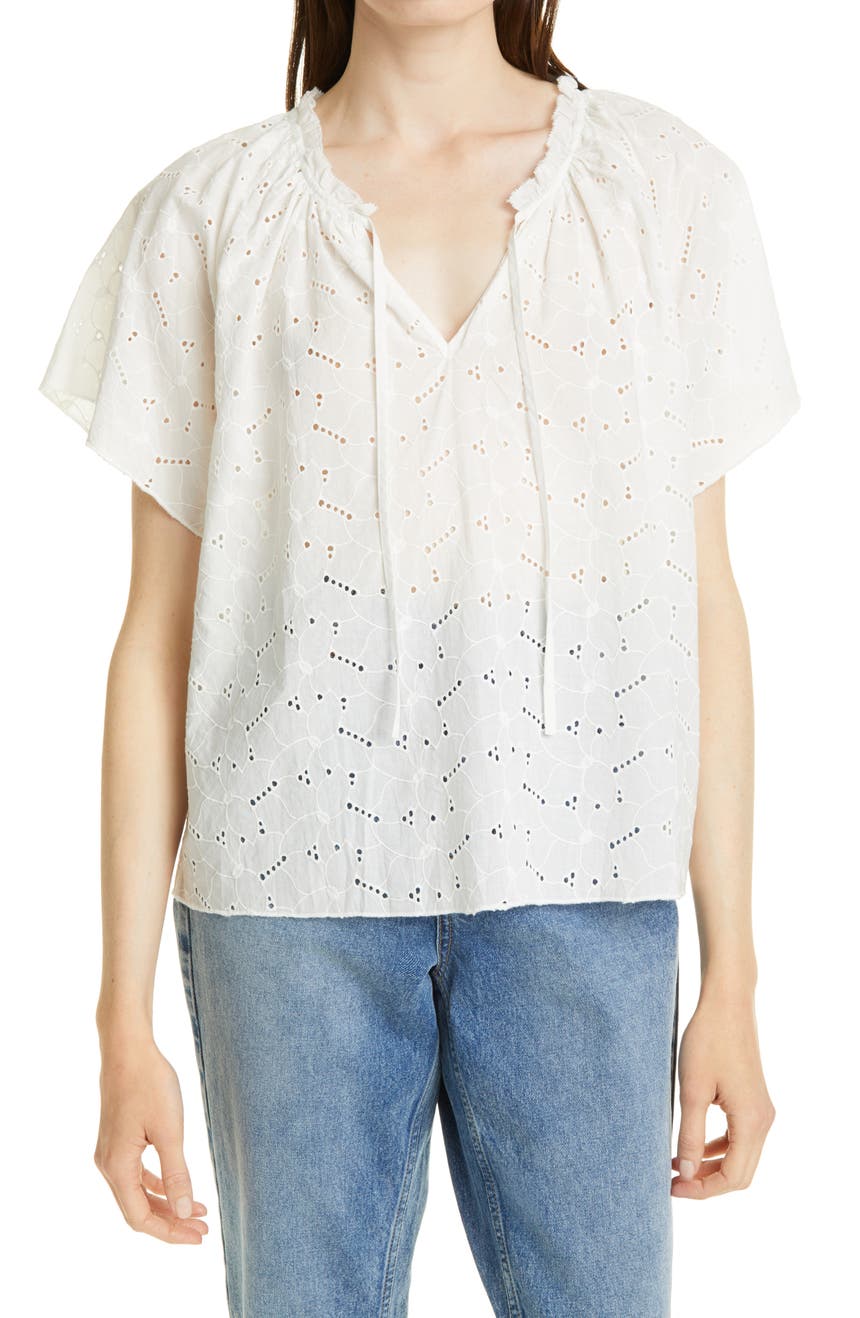Рубашка из ткани с вышивкой Marisol Rails