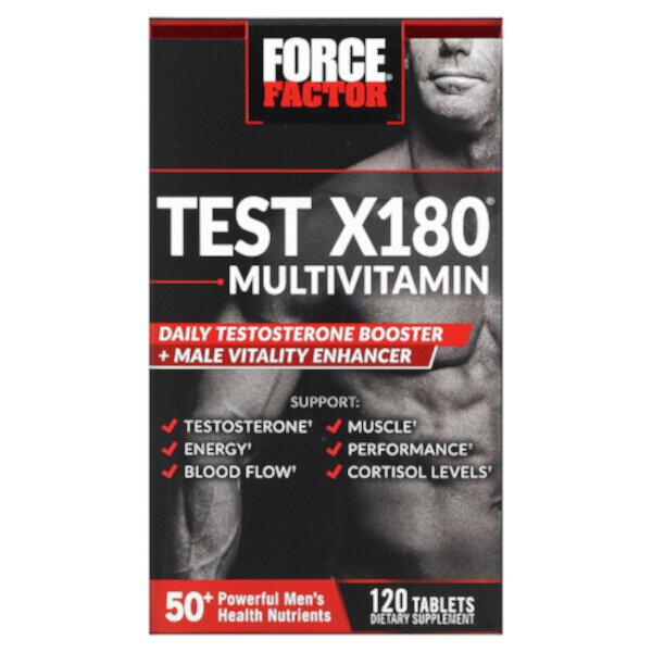 Test X180 Мультивитамин + Стимулятор Тестостерона - 120 таблеток - Force Factor Force Factor