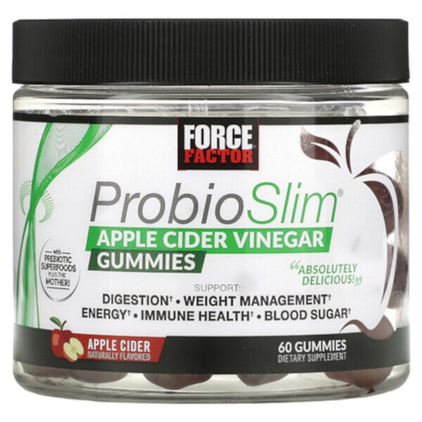 ProbioSlim Apple Cider Vinegar Gummies (Жевательные конфеты), 60 Gummies Force Factor