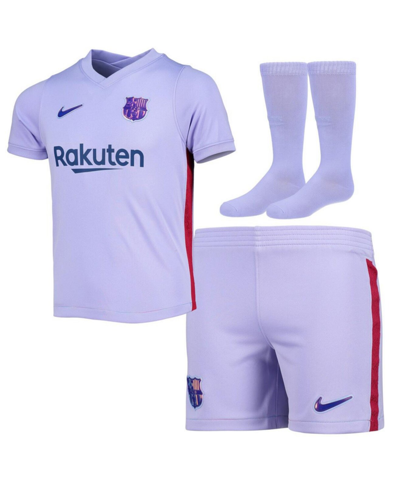 Фиолетовая выездная форма Boys Barcelona 2021/22, копия Nike