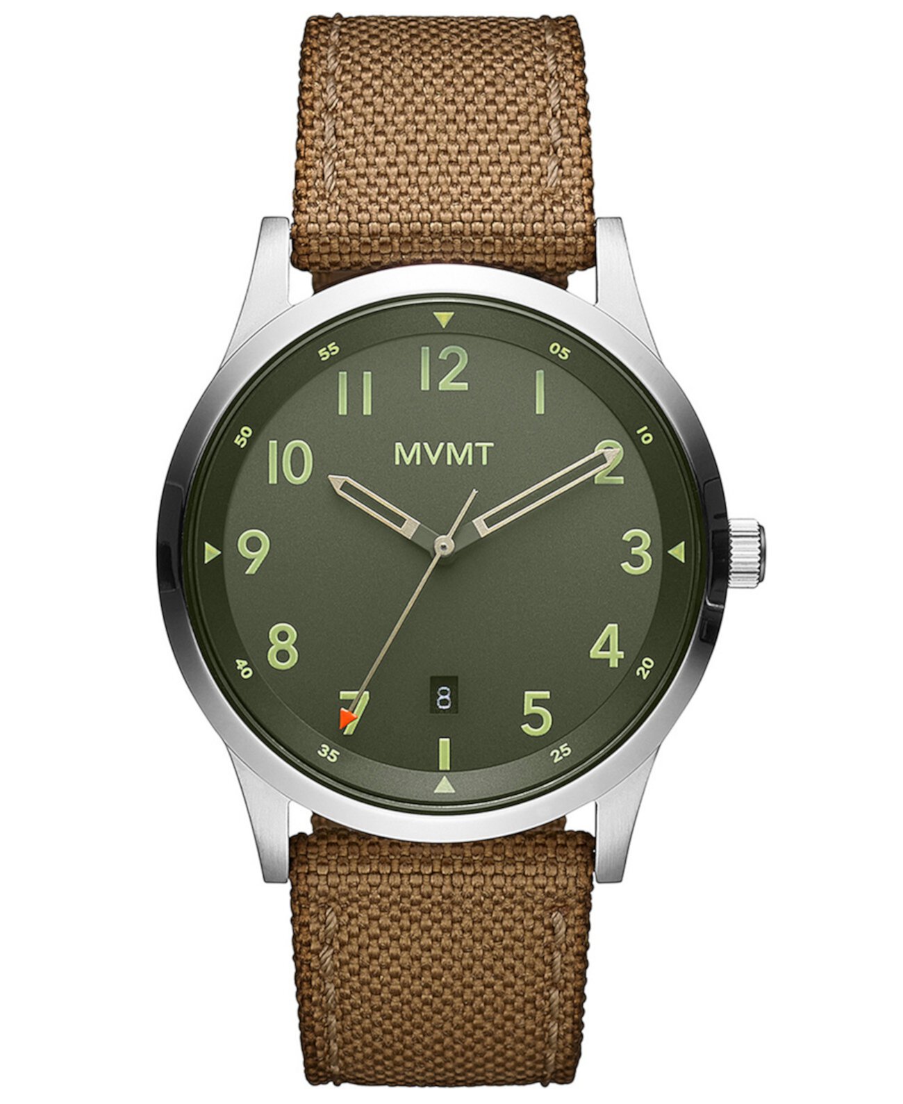 Мужские наручные часы с коричневым холщовым ремешком 41 мм MVMT