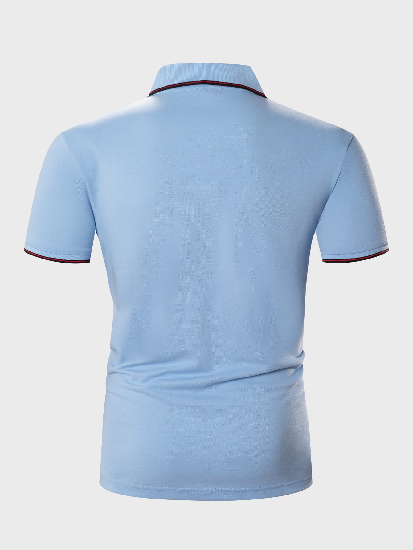 Extended Sizes для мужчины Рубашка-поло в полоску с отделкой SHEIN
