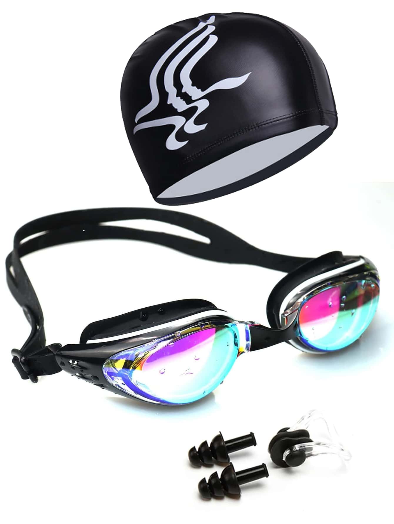 Противотуманные очки для плавания с шапочкой для плавания SHEIN