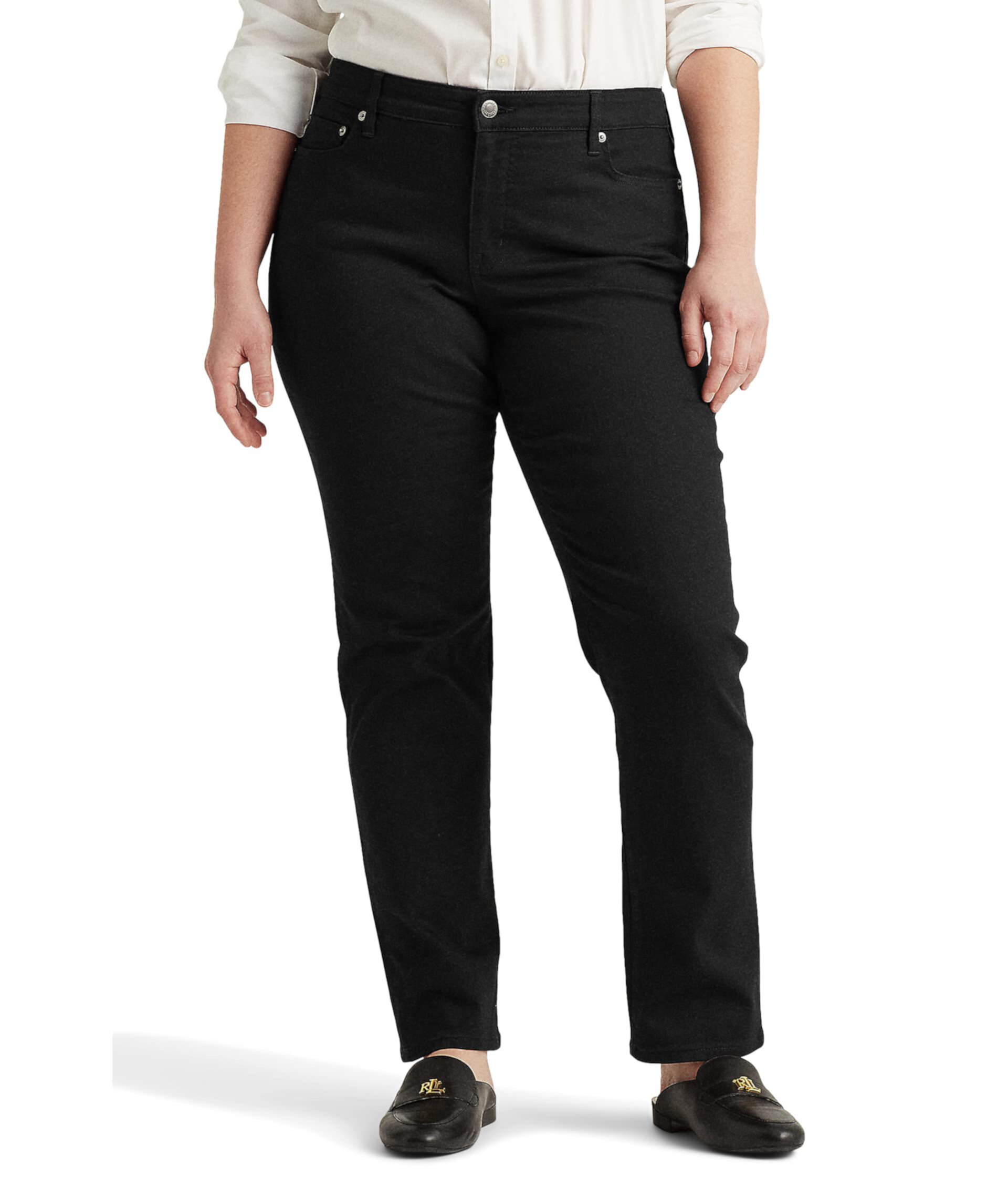 Прямые джинсы со средней посадкой больших размеров Ralph Lauren