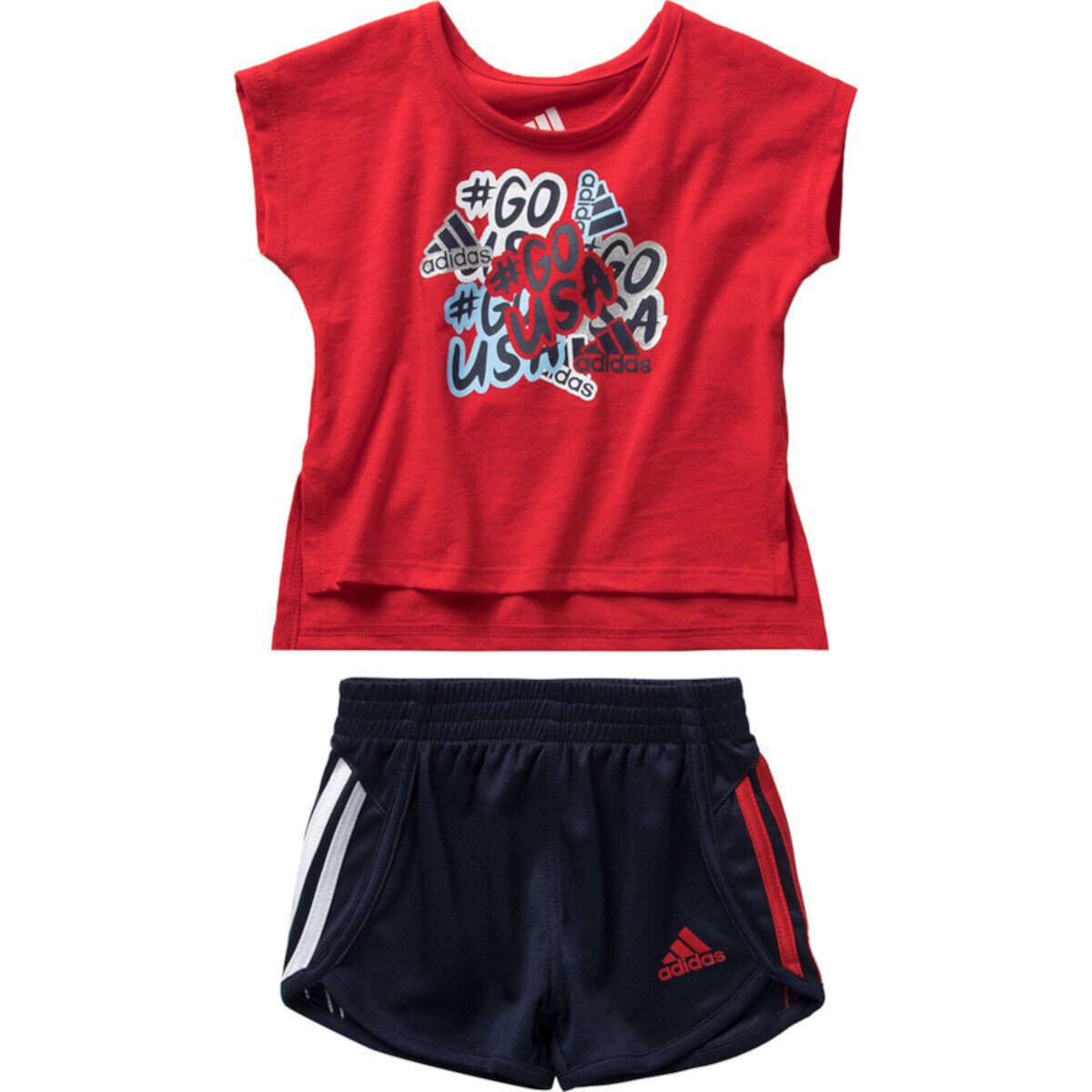 Детский Ромпер Adidas Graphic T-Shirt Mesh Short Set Adidas