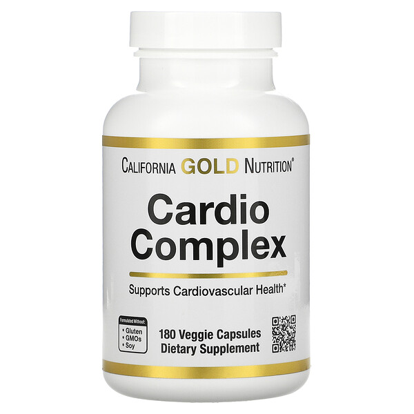 Кардио комплекс, 180 растительных капсул California Gold Nutrition