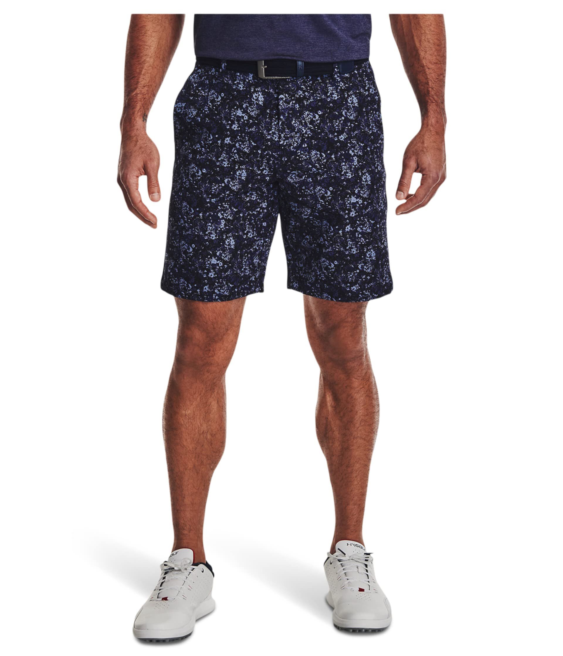 Шорты для гольфа Under Armour Golf Drive Printed с эластичным поясом и карманами Under Armour Golf