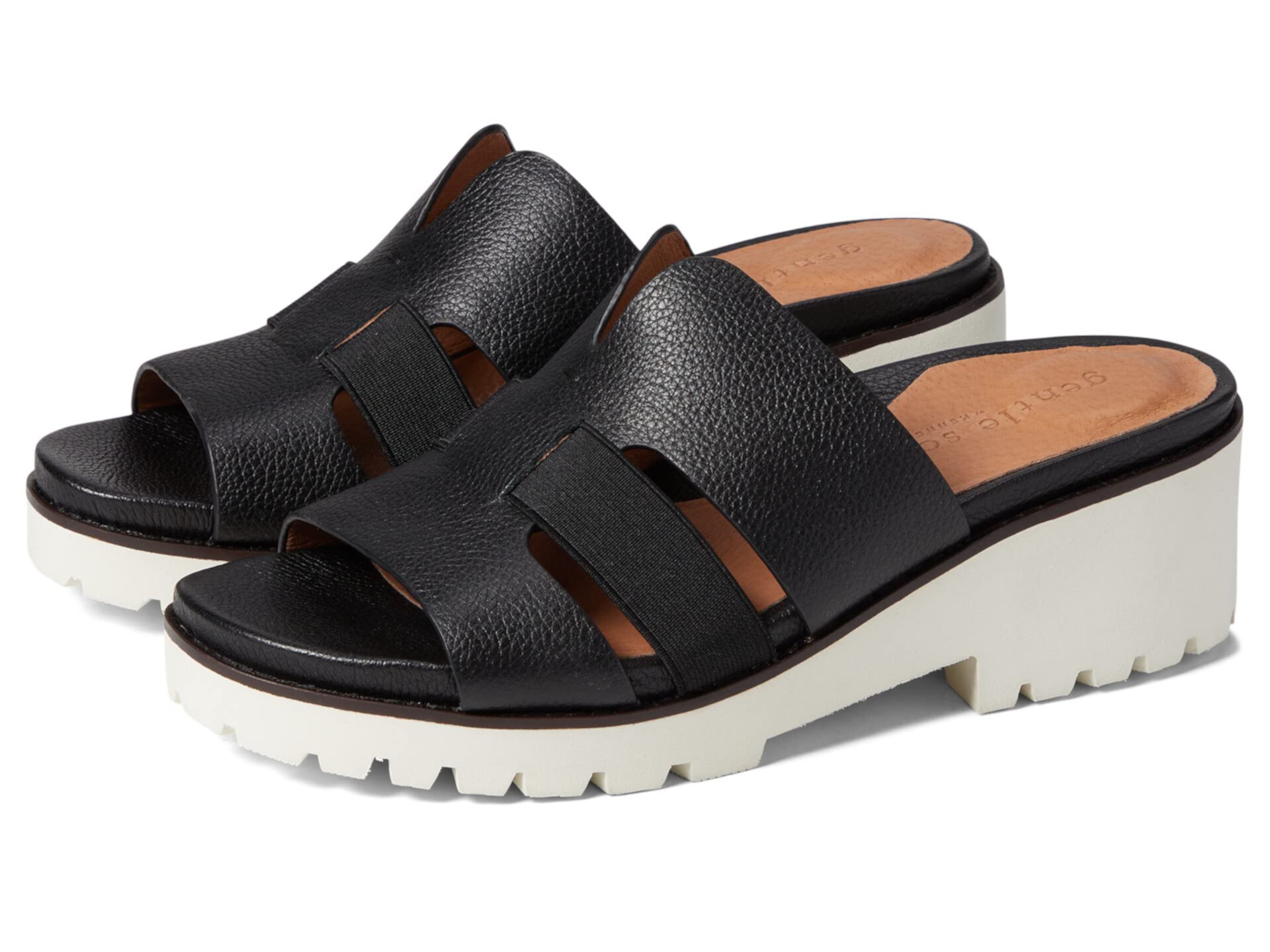 Сандалии Gentle Souls Anja Elastic Slide на платформе с открытым носком Gentle Souls by Kenneth Cole