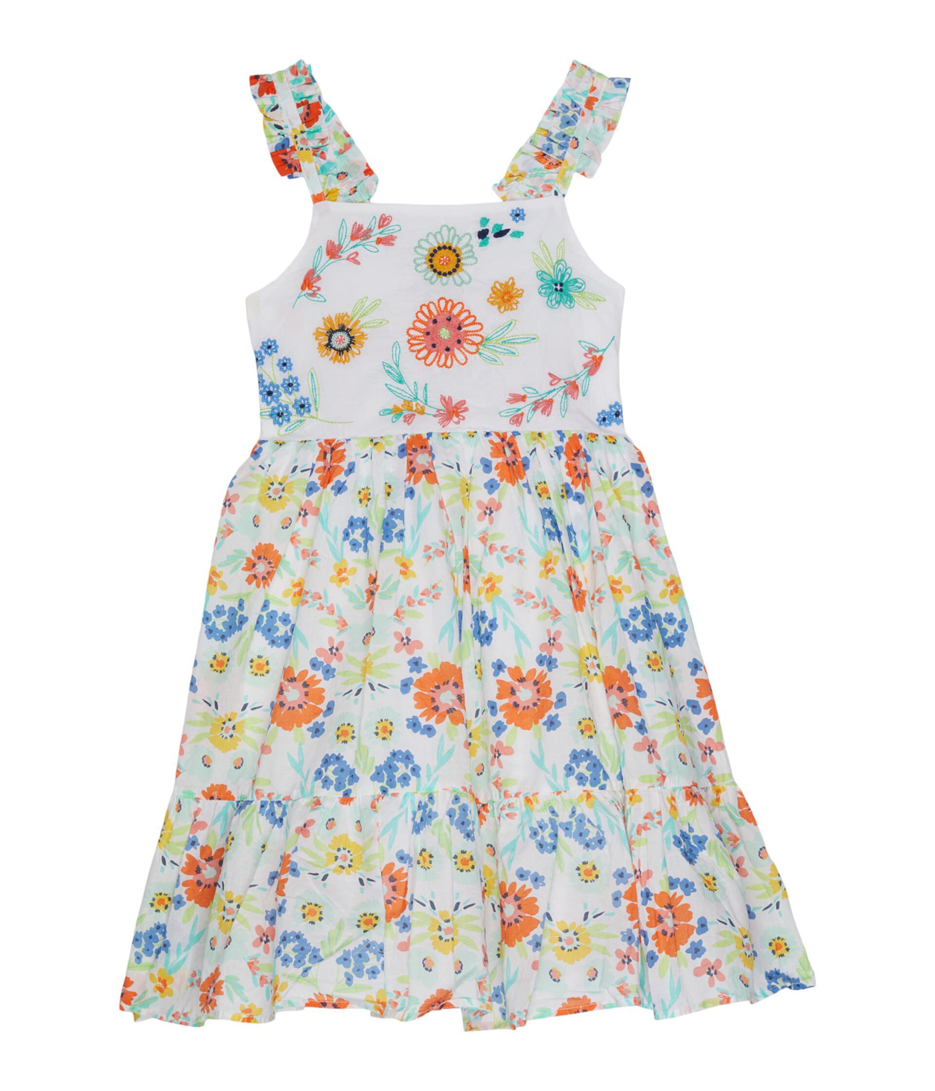 Платье из лужайки с вышивкой по всей поверхности (для малышей/маленьких детей/больших детей) PEEK