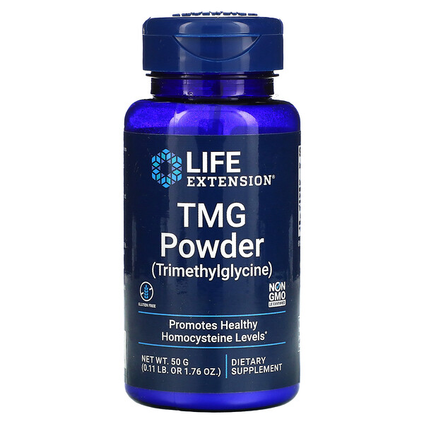 Порошок TMG (триметилглицин), 1,76 унции (50 г) Life Extension