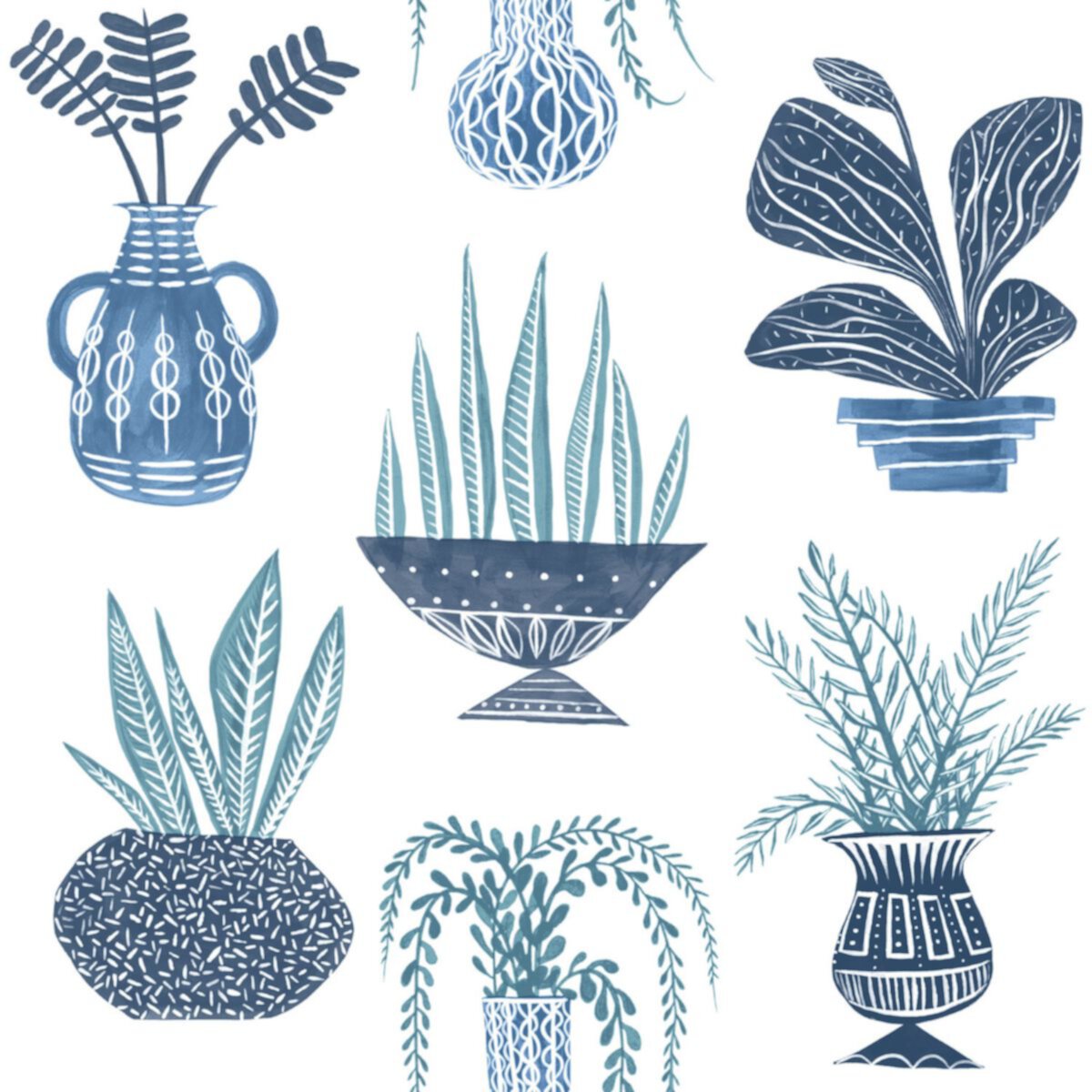 Plant party. Рисунок кактусов на голубом фоне. Обои на рабочий стол вектор Кактус. Flower ai illustrations. Plants engrave.