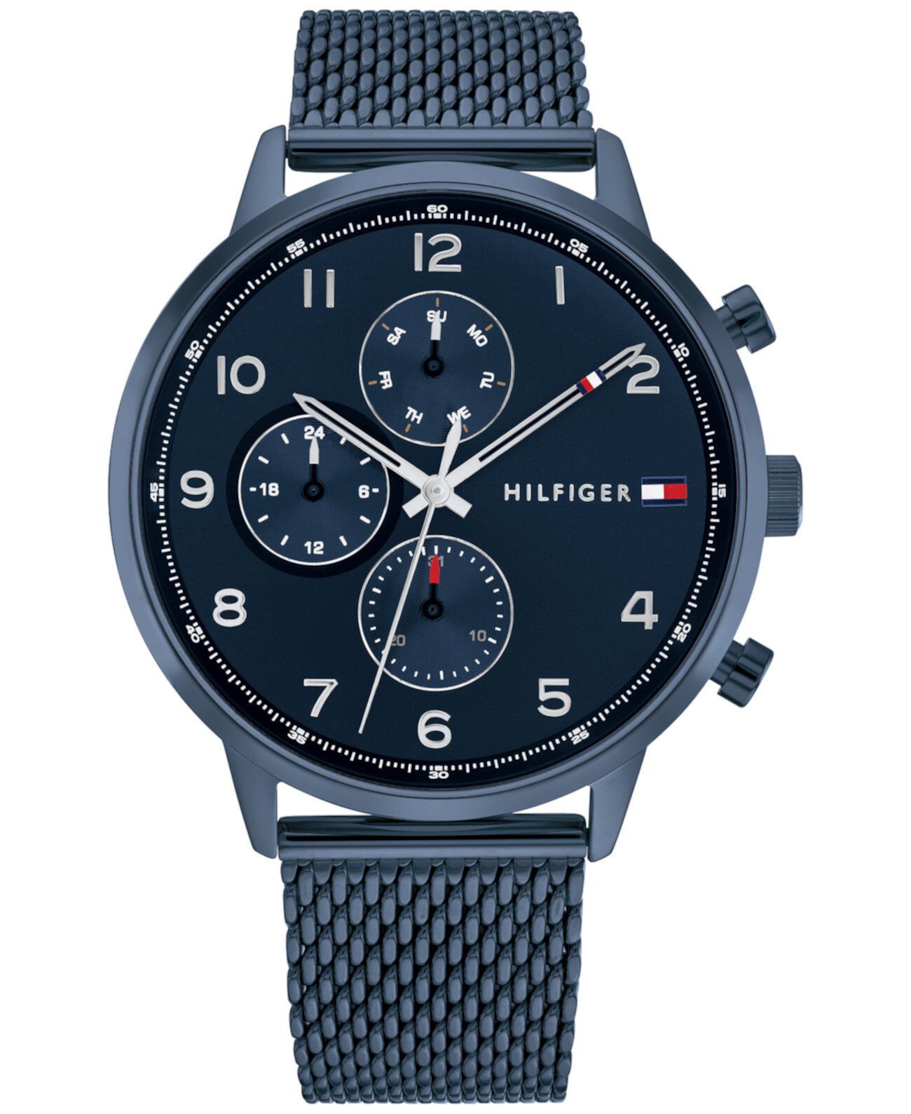 Смарт часы Tommy Hilfiger Мужские с синим стальным браслетом, 44mm Tommy Hilfiger