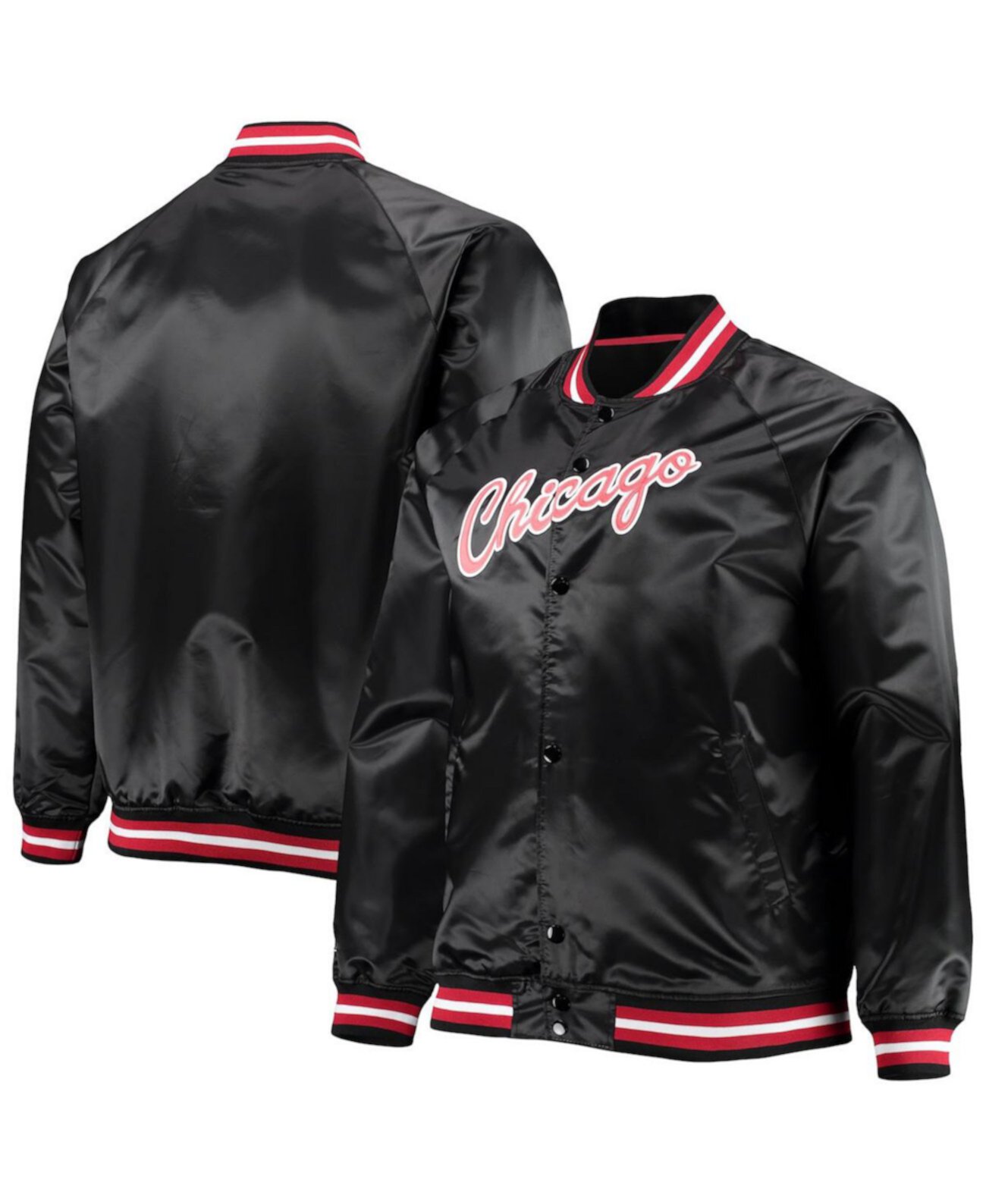 Мужская Куртка Mitchell & Ness Chicago Bulls Hardwood Classics Satin Full-Snap Mitchell & Ness