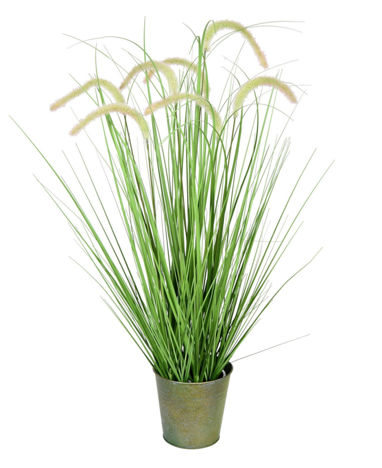 36" Artificial Potted Grass and Cattails Vickerman