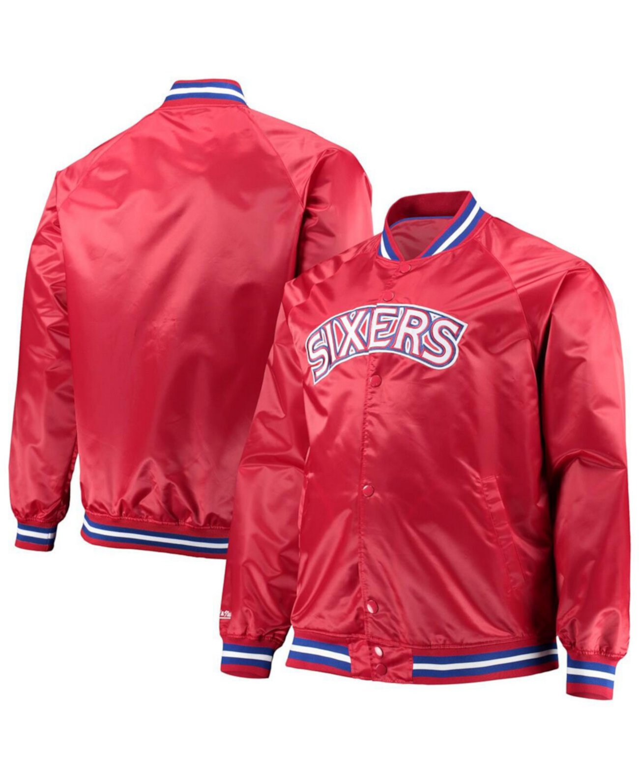 Мужская Куртка Mitchell & Ness Hardwood Classics Satin Full-Snap Mitchell & Ness