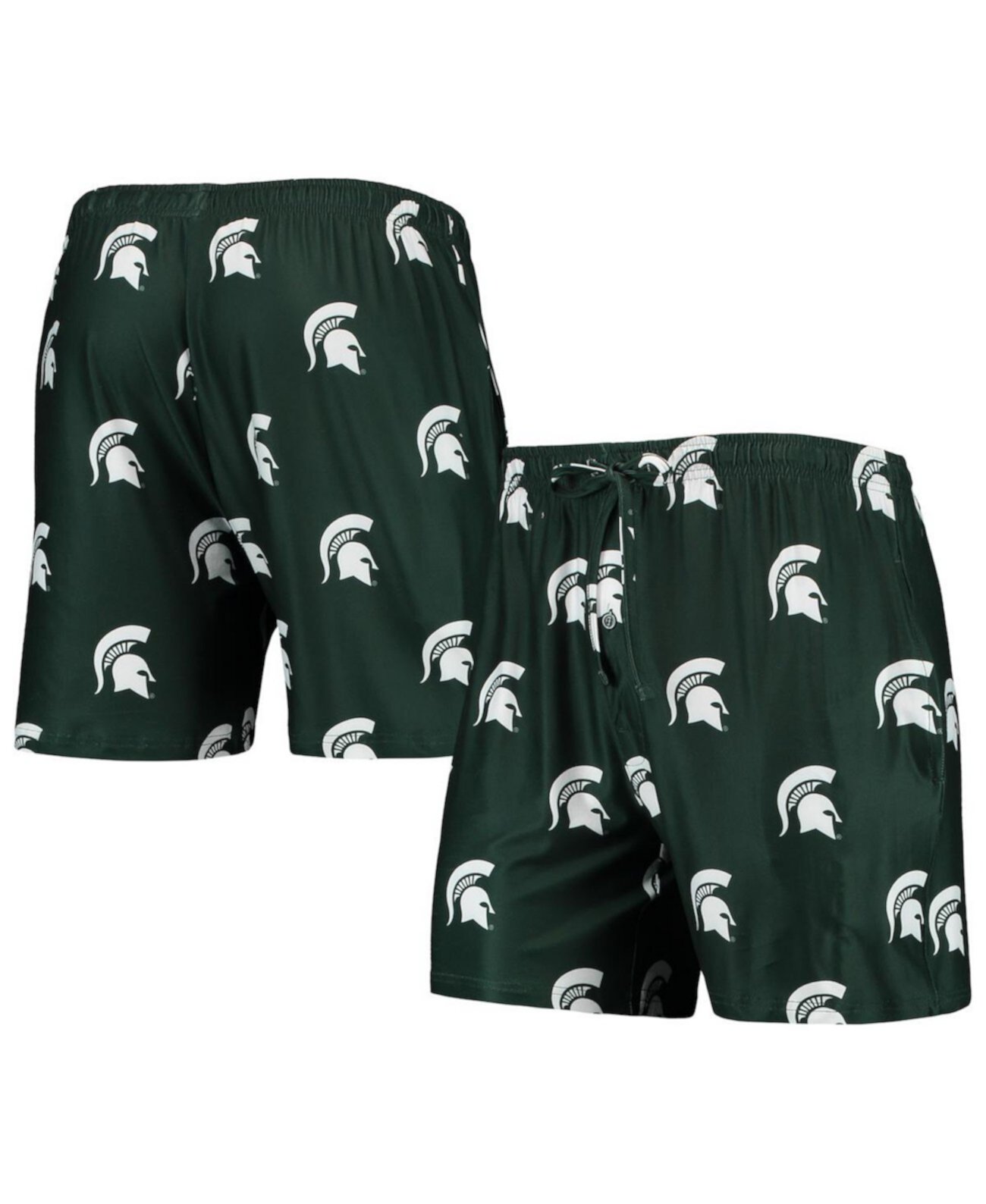 Мужские зеленые флагманские шорты Michigan State Spartans с принтом Jam по всей поверхности Concepts Sport